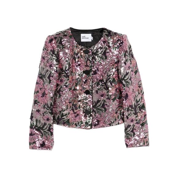 Self-Portrait Pink Jackets - Cropped Jackets Women
